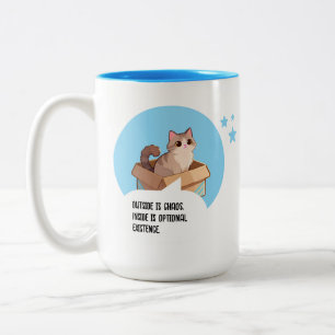 Tasse 2 Couleurs Humour d'introverti amateur de chats drôles