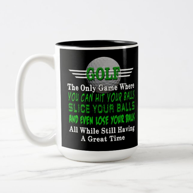 Tasse 2 Couleurs Humour Golf Balls (Gauche)