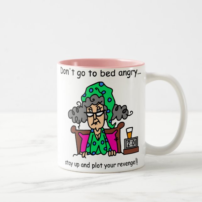 Tasse 2 Couleurs Humour heure du coucher (Droit)
