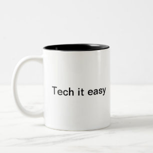 Tasse 2 Couleurs Humour informatique minimaliste Monogramme