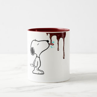 Tasse 2 Couleurs "Hungry Dog & Dripping Chocolate Fun Mug"