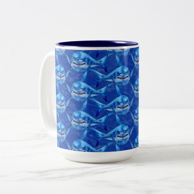 Tasse 2 Couleurs Hungry Sharks  (Devant gauche)