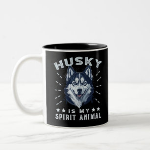 Tasse 2 Couleurs Husky Est Mon Esprit Animal Majestic Husky Chien