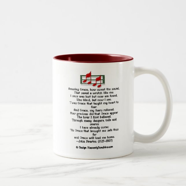 Tasse 2 Couleurs Hymne extraordinaire de grâce (Droit)