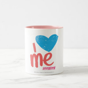 Tasse 2 Couleurs I coeur j'Aqua/rose