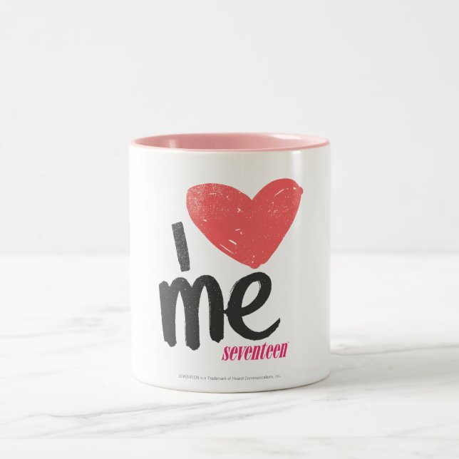 Tasse 2 Couleurs I coeur je rose (Centre)