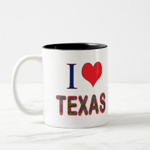 Tasse 2 Couleurs I (Coeur) Love Texas Bluebonnet