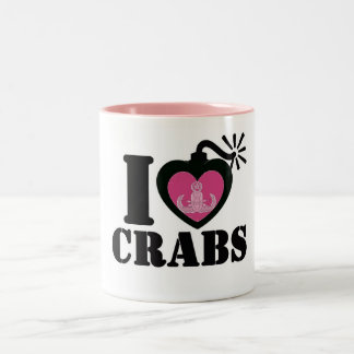 Tasse 2 Couleurs I crabes de coeur