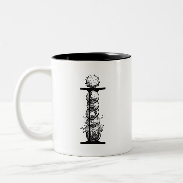 Tasse 2 Couleurs I est pour l'immunité innée (mug) (Gauche)