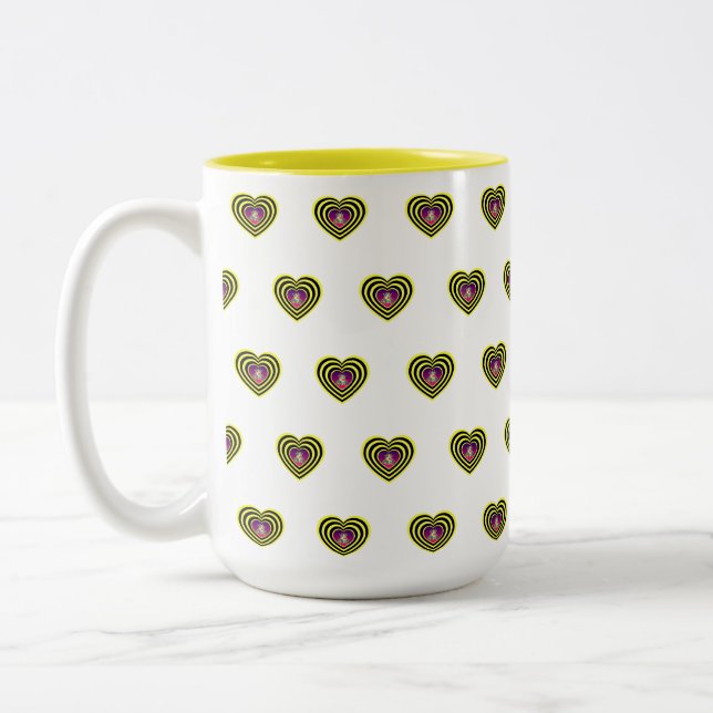 Tasse 2 Couleurs I Heart Bees (Gauche)