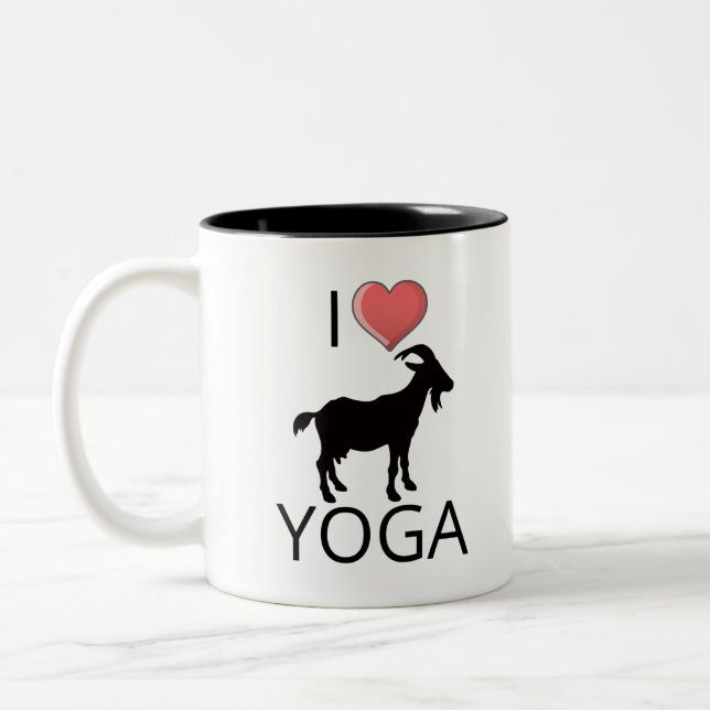 Tasse 2 Couleurs I Heart Goat Yoga (Gauche)