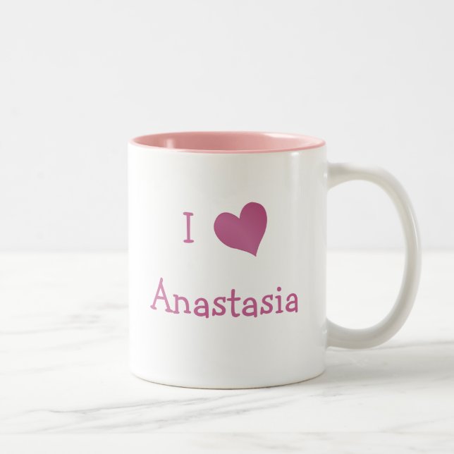 Tasse 2 Couleurs I Love Anastasia (Droit)