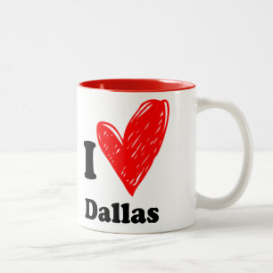 Tasse 2 Couleurs I love Dallas