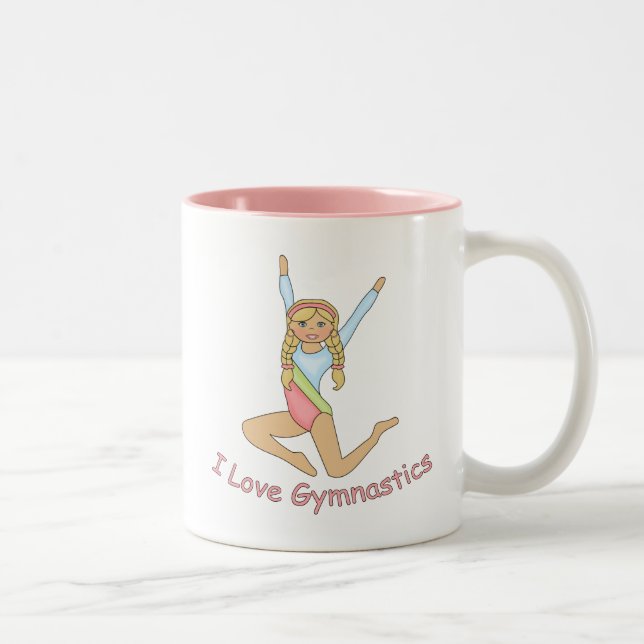Tasse 2 Couleurs I Love Gymnastique Blonde (Droit)