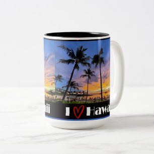 Tasse 2 Couleurs I Love Hawaii Lg