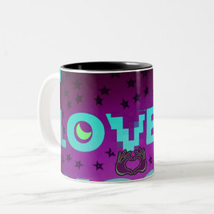 Tasse 2 Couleurs "I Love Moon" - Un design d'art céleste fantasque