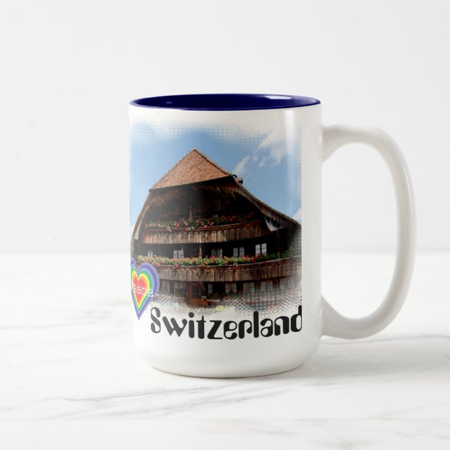 Tasse 2 Couleurs I love Switzerland (Droit)