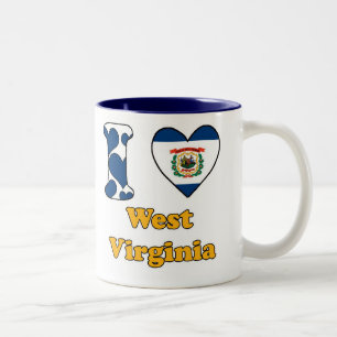 Tasse 2 Couleurs I love West Virginia