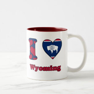 Tasse 2 Couleurs I love Wyoming