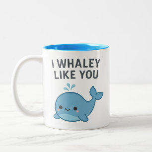 Tasse 2 Couleurs I Whaley Like You - Cute Whaley Pun