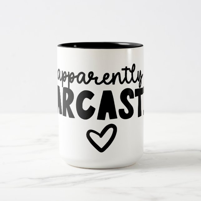 Tasse 2 Couleurs Iam Sarcastic - art typographique (Centre)