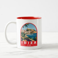 Ibiza Espagne Illustration Voyage Art Vintage