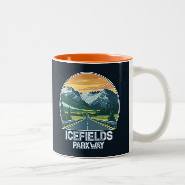 Tasse 2 Couleurs Icefields Parcours Alberta Canada Vista (Droit)