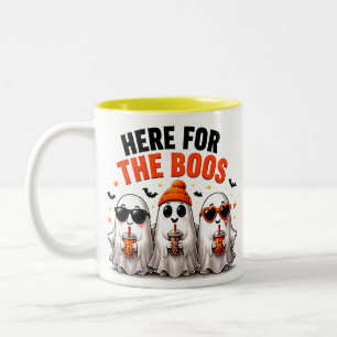 Tasse 2 Couleurs Ici pour les Huées Drôles d'Amis Fantômes Hallowee