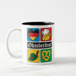 Tasse 2 Couleurs Icônes de la fête de la bière