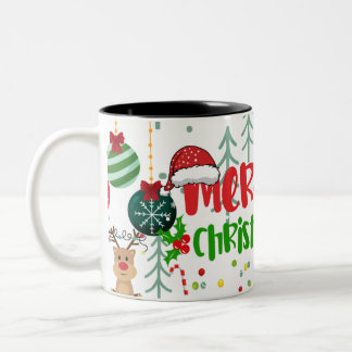 Tasse 2 Couleurs Icônes de Noël classiques