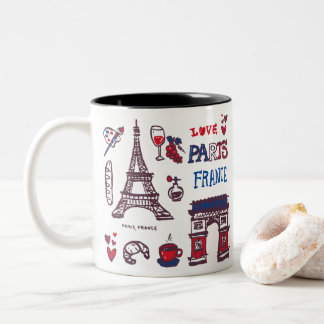 Tasse 2 Couleurs Icônes de Paris