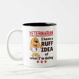 Tasse 2 Couleurs Idée de Dogtor Ruff, un vétérinaire gentil