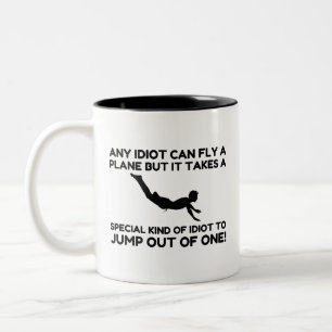TASSE 2 COULEURS IDIOT SKYDIVING