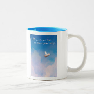 Tasse 2 Couleurs Il n'est jamais trop tard pour pousser ses ailes