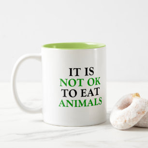 Tasse 2 Couleurs il n'est pas acceptable de manger des animaux végé