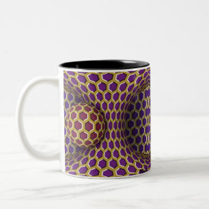Tasse 2 Couleurs Illusion Optique Tirage Tirage Rotation Lait Eau
