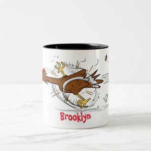 Tasse 2 Couleurs Illustration amusante de poulet cool