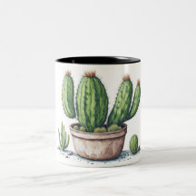 Illustration de cactus dans un style aquarelle de 