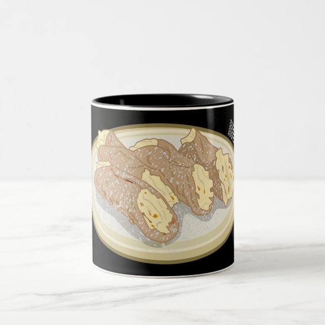 Tasse 2 Couleurs Illustration de Cannoli (Centre)