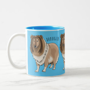 Tasse 2 Couleurs Illustration de chien Rough collie