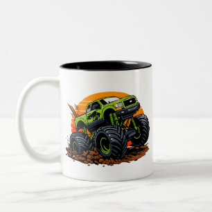 Tasse 2 Couleurs Illustration de course tout-terrain de camion mons