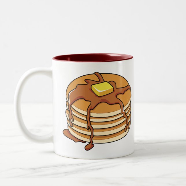Tasse 2 Couleurs Illustration de dessin animé de Pancake (Gauche)