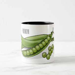Tasse 2 Couleurs Illustration de dessin de pois