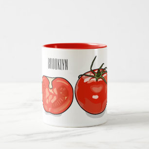 Tasse 2 Couleurs Illustration de dessin sur la tomate