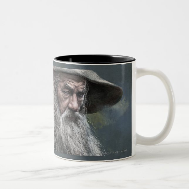 Tasse 2 Couleurs Illustration de Gandalf (Droit)