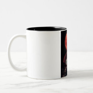 Tasse 2 Couleurs Illustration de guerrier de fantasy japonais