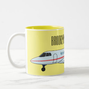 Tasse 2 Couleurs Illustration de jet privé