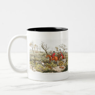 Tasse 2 Couleurs Illustration de la chasse au renard Sporting Sketc