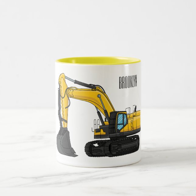 Tasse 2 Couleurs Illustration de la pelle Crawler (Centre)