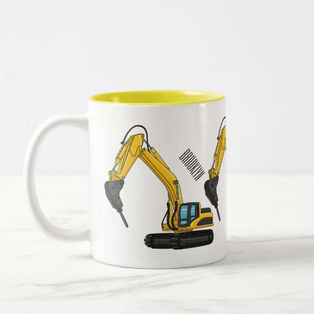 Tasse 2 Couleurs Illustration de la pelle de rupture (Gauche)